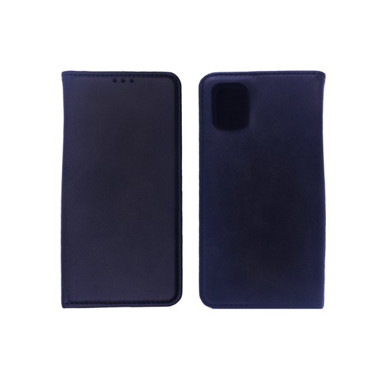 Leather Flip Cover with Internal Pocket for Samsung Galaxy A31 Black